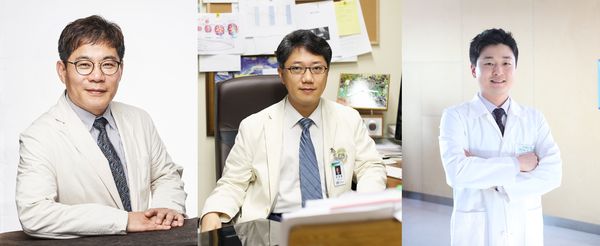 사진 왼쪽부터 서울성모병원 장기육·조재형 교수·인천성모병원 이관용 교수