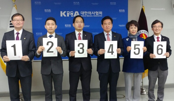 지난 2월 20일 의사협회 용산임시회관에서 회장 선거 출마 후보자들이 참석한 가운데 기호추첨을 했다.