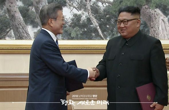 문재인 대통령과 김정은 북한 국무위원장이 9월 19일 오전 ‘9월 평양공동선언’ 을 채택했다. 이미지 출처: 청와대 홈페이지