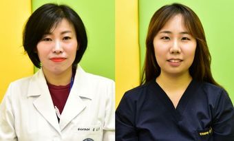 왼쪽부터 김보경 간호사, 원소진 행동치료사