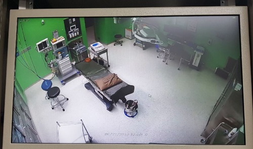 CCTV가 설치된 안성병원 수술실 모습.