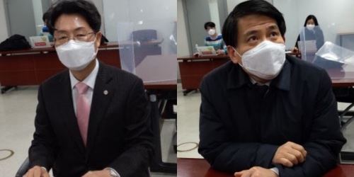 사진 왼쪽부터 김동석, 이동욱 대한의사협회 회장 선거 후보자.