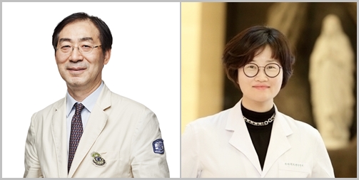 사진 왼쪽부터 서울성모병원 류마티스내과 박성환 교수, 의대 의생명과학교실 조미라 교수.
