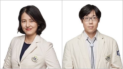 사진 왼쪽부터 서울성모병원 피부과 이지현, 방철환 교수.