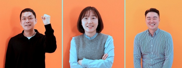 사진 왼쪽부터 케어닥 문연걸 BO, 정한나 BO, 박석영 CSO