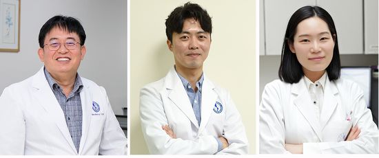 사진 왼쪽부터 아주대병원 이현우 · 김태환 · 안미선 교수