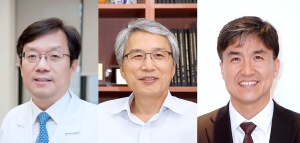 사진 왼쪽부터 이규형 교수, 최인표 명예연구원, 조광현 교수
