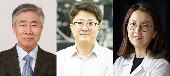 사진 왼쪽부터 백선하 교수, 김철홍 교수, 장진아 교수